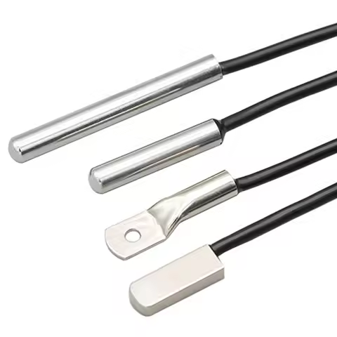DS18B20 Temperature Sensor Probe 304 Stainless Steel 6*30MM OD 3.0MM Waterproof Dustproof Sensors Ca