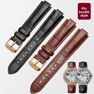 Compatible with Cartier Blue Balloon Watch Strap Genuine Leather Bamboo Pattern Belt Cartier Tank Ac