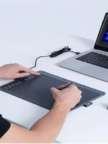 HUION HS611 Graphic Digital Drawing Tablet 266PPS Graphics Pen Tablet Multimedia Keys Three Colors F