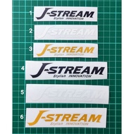J Stream / JStream / J-Stream Sticker Helmet Printing Flat Transaprent Outline Designs /White/Gold/B