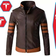 baju jaket kulit lelaki warna coklat men jacket motosikal ss4555pp