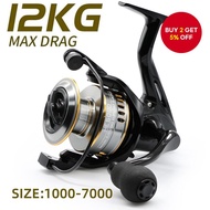 Rooblinos HE 1000-7000 Spinning Reel, 5.2:1 Gear Ratio, Metal Fishing Tackle for Freshwater and Salt