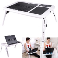 Multi-function Folding Laptop Desk Table Laptop Stand Holder With 2 USB Cooling Fans Mouse Pad Lapdesks Laptop Table For Bed New