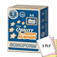 Computer Form 9.5" X 11" 3 PLY NCR (W/P/Y) 300 Fans