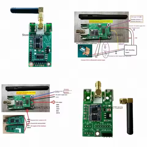 QCC5125 Bluetooth 5.1 LDAC Audio Module I2S Coaxial Output USB Sound Card 24Bit 96KHz For SAA7220 TD