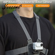 VEE Action Camera Chest Strap Mount 360°Rotation Camera Chest Strap Compatible For DJI Pocket 3/GO 3 Cameras