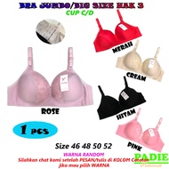 PADIe - BH / Bra JUMBO Girls'WanitaBIG/ SIZE VENNY DD8117 Cup C/D and Medium Foam No Wire 3 Hooks Si