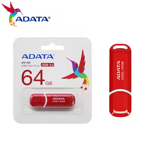 ADATA UV150 USB 3.2 Flash Drive 32GB 64GB Pendrive High Speed Portale Red USB U Disk Pen Drive Memor