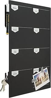 Securit Silhouette Week Planner Chalk Board, Black, 45 x 30 x 0.3 cm