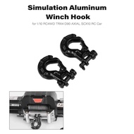 for 1:10 RC4WD TRX4 D90 AXIAL SCX10 Simulation Decoration Parts 2PCS RC Metal Trailer Hook Winch Hoo