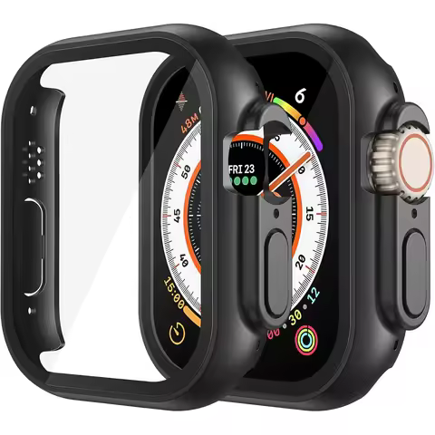 TemperedGlass+Cover For Apple Watch case 10 9 8 7 6 SE 5 iWatch Accessorie Screen Protector iWatch s