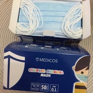(Bundle Set) Medicos 3ply Children Kids Surgical Mask Blue with Medicos 3ply 4ply Surgical Mask