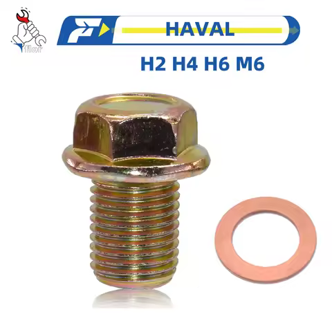 For HAVAL H2 H4 H6 M6 Engine Oil Pan Drain Screw And Gasket Bolt Engine Oil Drain Nut Oil Plug Gaske
