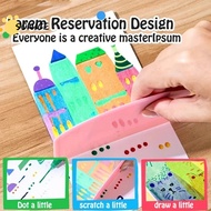 Kids Paint Kit Color Scratch Painting Set DIY Rainbow Scratch Art Drawing Papers Squeegee Art Kids P
