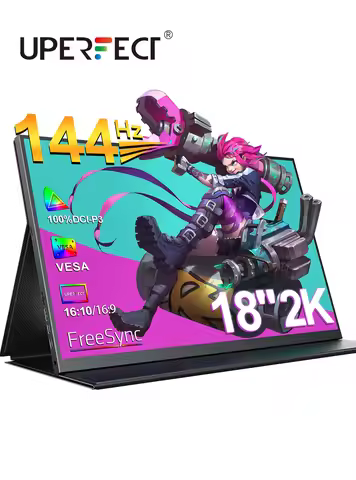 UPERFECT UGame 18 2K 144Hz Gaming Monitor 2560x1600 QHD 100% DCI-P3 Portable HDMI USB C Display For 