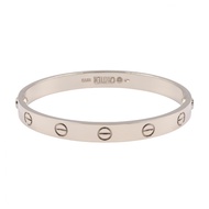 【二手】卡地亞 Love 手鐲，腕圍 15 厘米，18K白K金，女士 Love 手鐲，二手