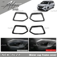 CarRefit Perodua Alza 2022 Carbon Fiber water cup frame cover garnish accessories