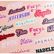 Sticker Name Customized