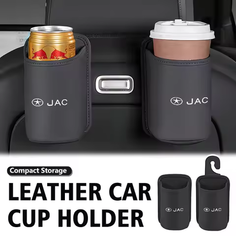 Leather Car Seat Door Water Cup Holder Hang Drink Storage Box For JAC RF8 M3 M4 X8 Plus A5 E10X QX T