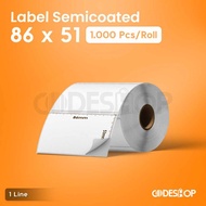 Label 86 x 51 86x51 mm/ 86x51mm Semi-coated/, 1000 Stickers