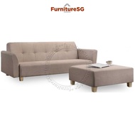 Fabric L Shape Sofa (3 Seater with Stool)