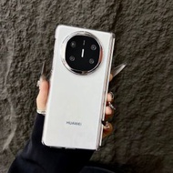 適用mateX6透明手機殼X5新款雙中軸保護殼套超薄側邊加高全包防摔三星vivo折疊屏透明款中軸磁吸保護套-透明 華為 Mate X6