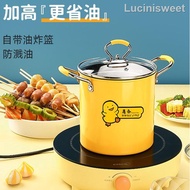 [LOCAL STOCKS]Tempura fryer household small fryer oil pot deep induction cooker mini fryer gas oil-saving deep pot with