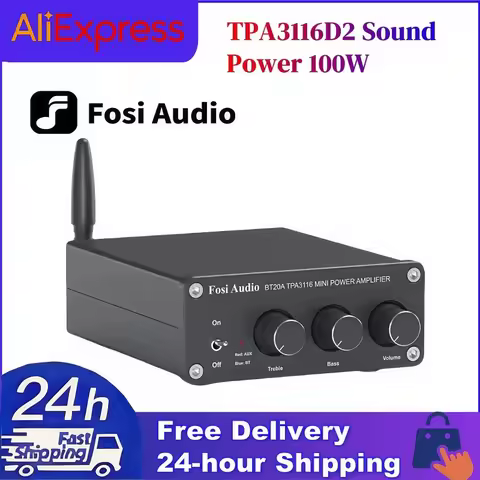 Fosi Audio BT20A HiFi Bluetooth 5.0 Audio Amplifier TPA3116D2 Sound Power 100W Mini Stereo Class D A