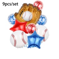 9pcs BASEBALL BALLOON PACKAGE birthday balloon