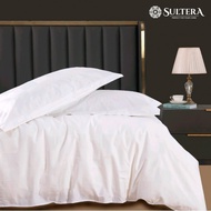 Sultera Bedsheet Duvet Cadar Putih Hotel Duvet Quilt Queen King White Bedsheet Cover Bolster Case