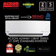 [SHIP OUT OF K.VALLEY] 1.5HP ACSON R32 A3WMY15BNF SERIES INVERTER AIR COND