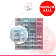 CLEARANCE Transparent Shoe Box Foldable Box Shoe Organizer Stackable Storage Shoe Box Pengimpan Kasu