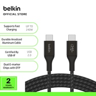 Belkin CAB015bt Braided 240W PD3.1 USB-C To C 5A/48W With Dual E-Marker 1M/2M (iphone16,samsung,ipad