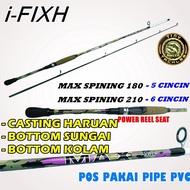 I-FIXH MAX SPINNING ROD MXS 6KAKI 7KAKI BOTTOM ROD SPINNING ROD