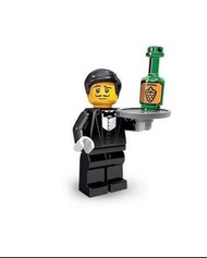 Lego 71000 waiter minifigure 71039 71045 可與71001 71012 71010 city 同玩