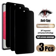 3Pcs Anti Spy Privacy Tempered Glass Film For Samsung S23 Plus M54 F54 A54 M34 F34 A34 Phone Screen 