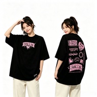 Y2K Streetwear Oversized Cotton T-shirt | Retro Graffiti "BUZZER BEATER" Print Tee for Men Women