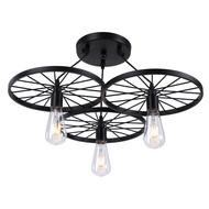 Vintage Creative e27 โคมระย้าล้อ Retro Loft ไฟหน้าห้องรับประทานอาหารห้องนอน Bar Club Pub Office Cafe