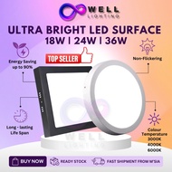 Lampu LED Ruang Tamu Siling LED Surface Downlight 18W 24W 36W Mounted Ceiling Down Light Home Lighti