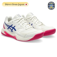 Asics Tennis Shoes GEL-DEDICATE 8 INDOOR 1042A257 Women's 105 (Cream/Dark Cobalt) 22.5-26.0 cm E