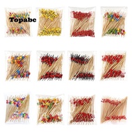 TOPABCS Cocktail Fork, Wooden Disposable Bamboo Pick,  Picnic Party Supplies Cocktail Pick Picnic We