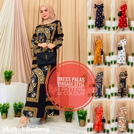 [ DRESS PALAS VERSACE DESIGN ] FREE SIZE pattern terbaru dress viral dress raya baju wanita ootd baj