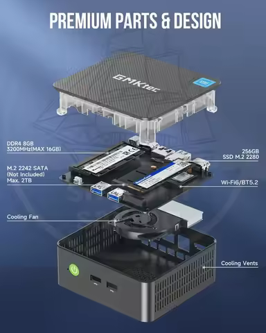 2026hot sale GMKTec G3 N150 Plus Mini Desktop PC for Home Office Gaming Chipset Octa 16GB 512GB HDD 
