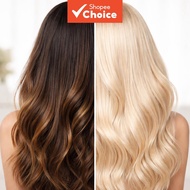 Purple Powder Hair Bleach Kit High Lift Anti-Yellow Lightening Set with Developer & Treatment for DI