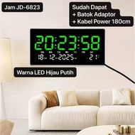 JD-6823 Large Digital Clock Suitable for Warehouse Clock Suitable for Home Office Date Temperature A