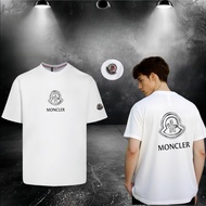 Mo * ier New Style Front Rear Logo Printed Short Sleeve Casual All-Match Couple Round Neck T-Shirt T