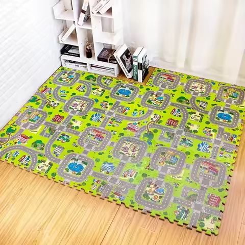 9pcs/lot Baby Play Mat EVA Kids Foam Puzzles Kids Carpet Playmat Children Rug Soft Floor Toys Road T