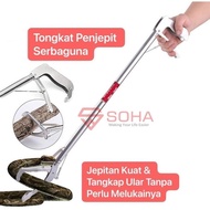 Stainless Steel Snake Tongs, Foldable Trash Tongs, Stainless Steel