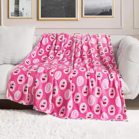 Blankets Blankets for Bed for Single Bed Juicy Couture 60" x 90" Oversized Plush Throw Blanket, Cher