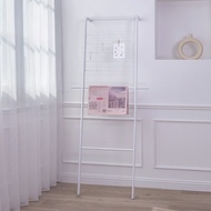 【Sim'n Coz】附網格階梯掛衣架 (白)